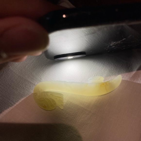 Hetian nephrite jade mutton fat dragon head buckle - Picture 14 of 16